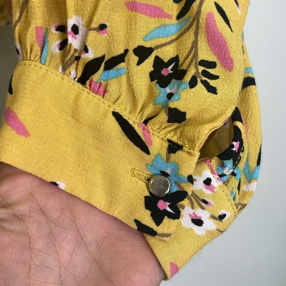 Anthropologie - Maeve Meadowsweet Colorful Floral Long Sleeve Blouse Size 0 - Picture 10 of 15